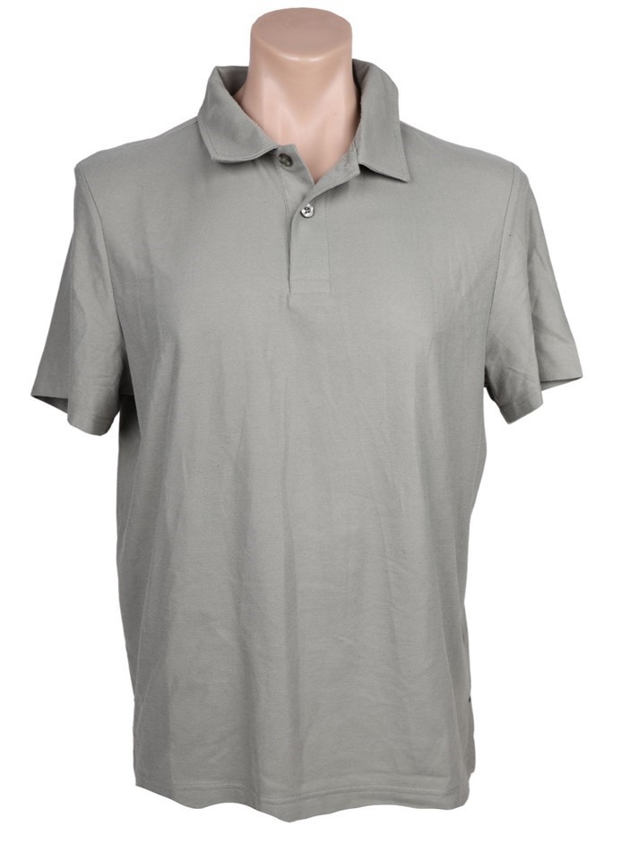 2 x 32DEGREES Men's Micro Pique Polo, Size L, 100% Polyester, Forest Fog.