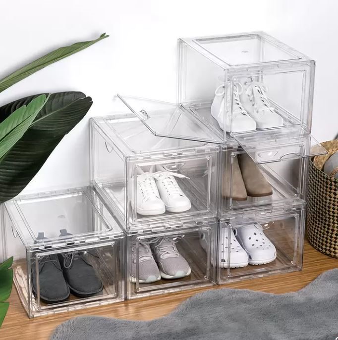 Stackable Shoebox And Organiser, 3-Pack