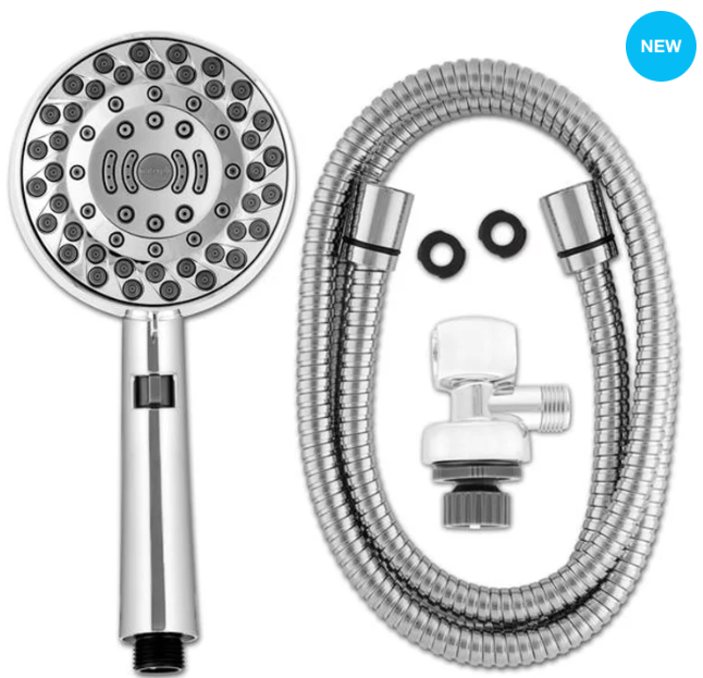 Waterpik Shower Head. Dual PowerPulse Massage, 6 Sprays.