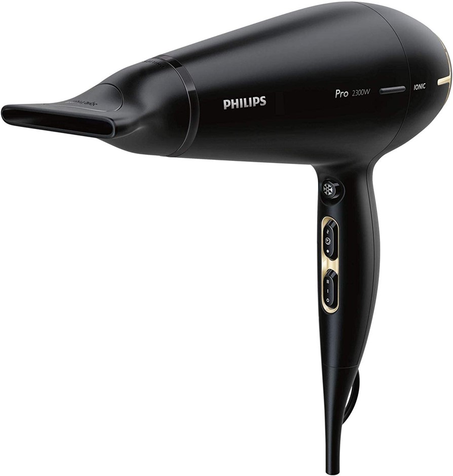 PHILIPS Prestige Pro Hair Dryer with Style & Protect Nozzle, Colour: Black.