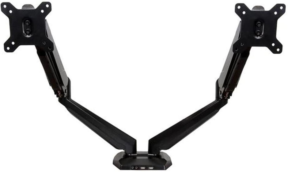 STARTECH  Dual Monitor Full Motion Arm, USB Hub and Audio Ports in Base, Mo