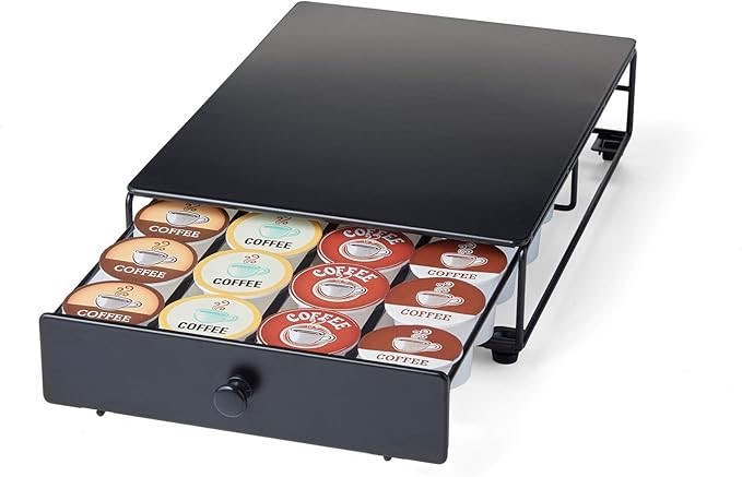 NIFTY 24 Coffee Pod Capacity Storage Drawer Rolling K-Cup Holder, 12.75 x 8