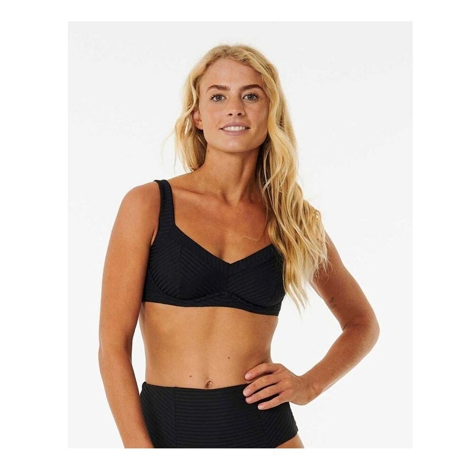 RIP CURL Women's Premium Surf E Cup Bikini Top, Size XL, Black. RRP: $89.99