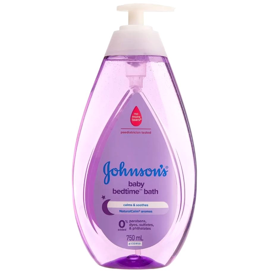 3 x JOHNSON'S Baby Bedtime Bath Soap, 750ml. N.B: 2 x Nozzles are damaged/m