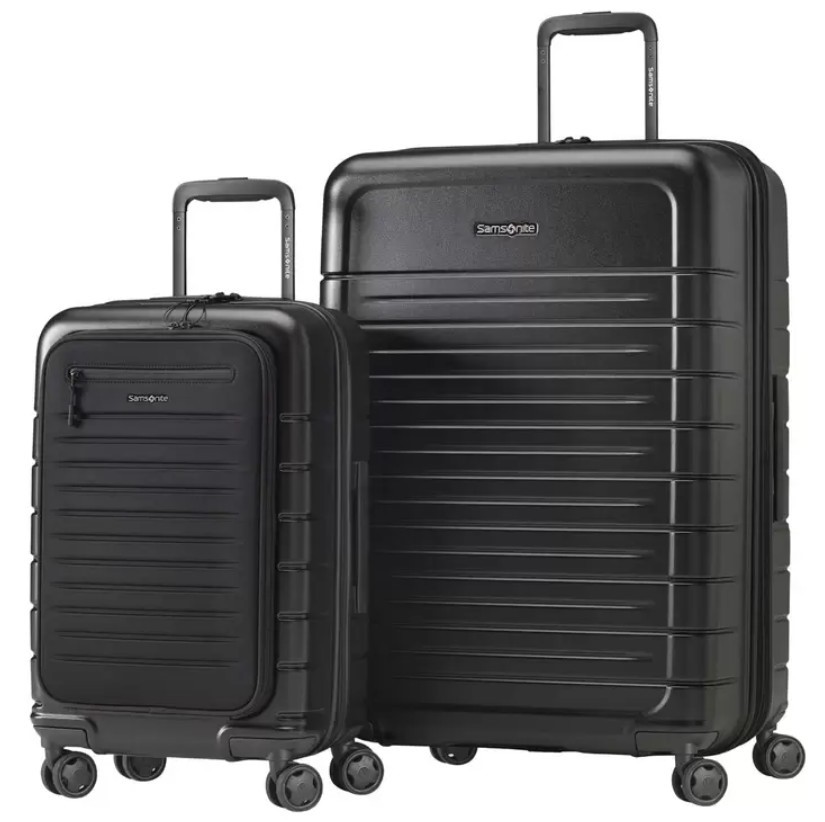 SAMSONITE Variate 2 Piece Luggage Set, Large: 64cm, Small: 46cm, Black. NB: