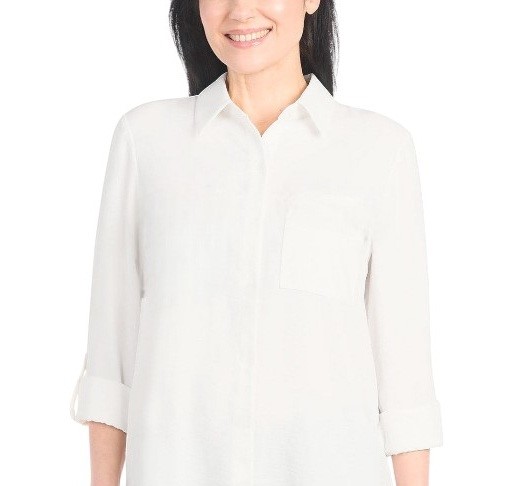 2 x HILARY RADLEY Women's Collar Cuff Blouse, Size S, White.
