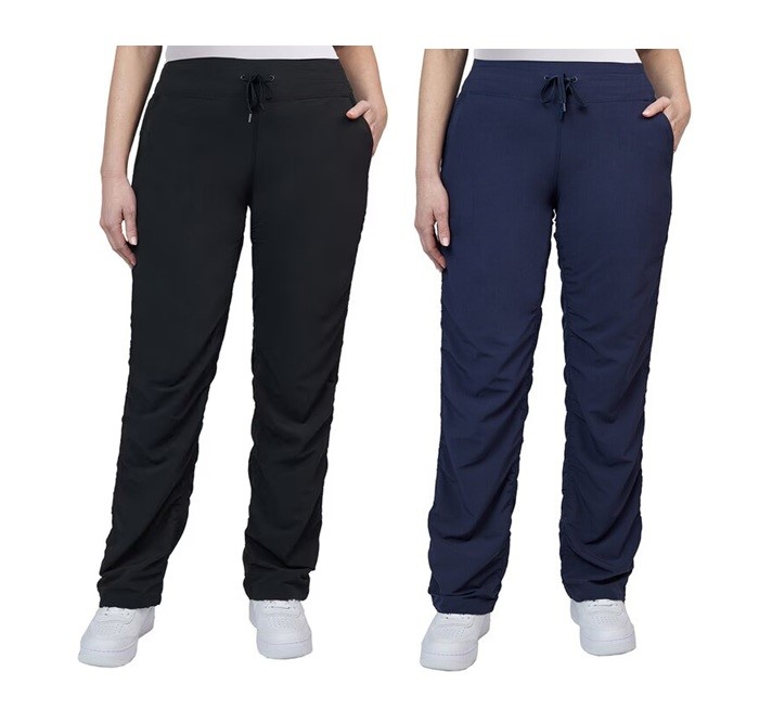 2 x SIGNATURE Women's Active Pants, Size M, Black & Navy, 7772012.
