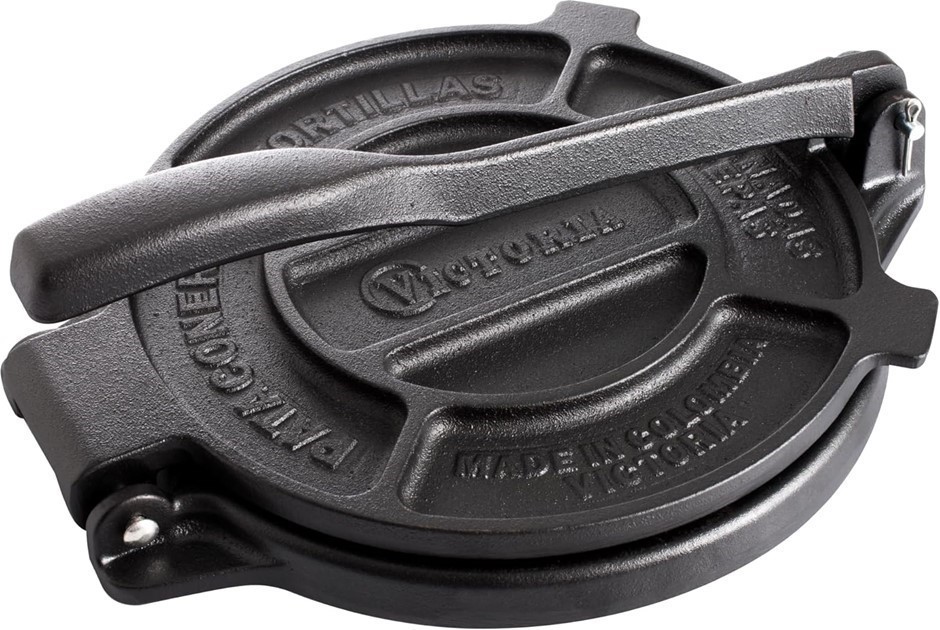 VICTORIA 8 inch Cast Iron Tortilla Press.