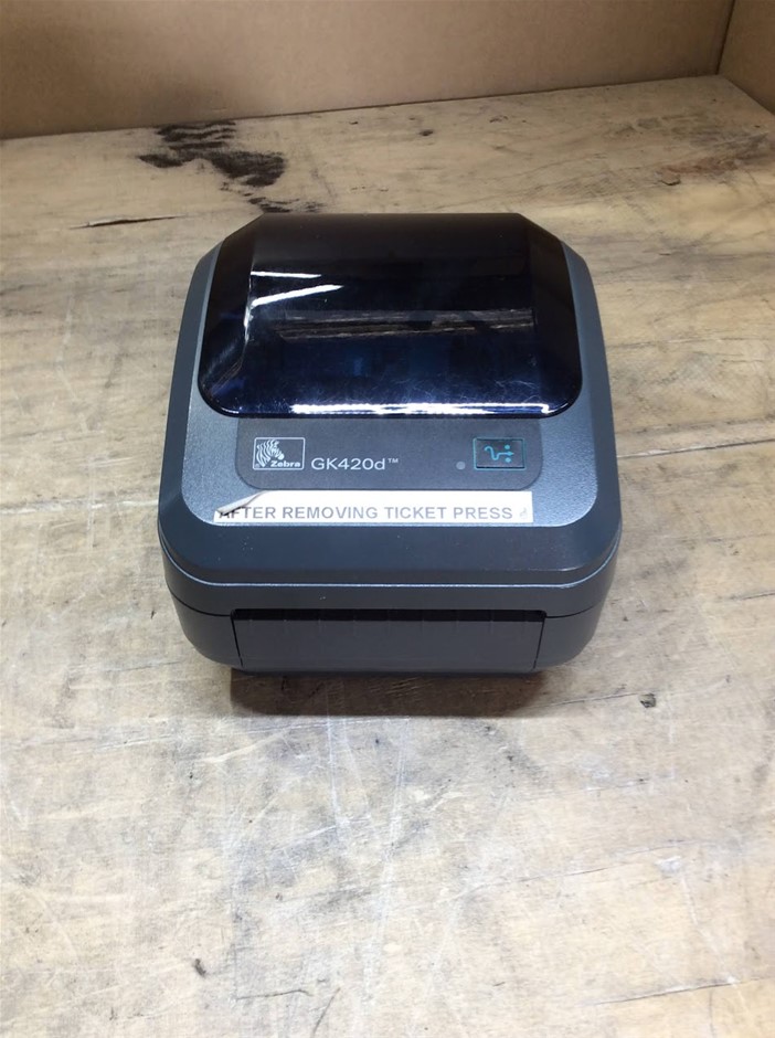 Zebra GK420d Desktop Label Printer + Zebra Power Adapter