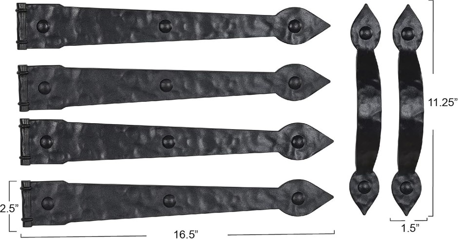 Pack of Household Essentials Hinge IT Premium Carriage House Handle & Hinge