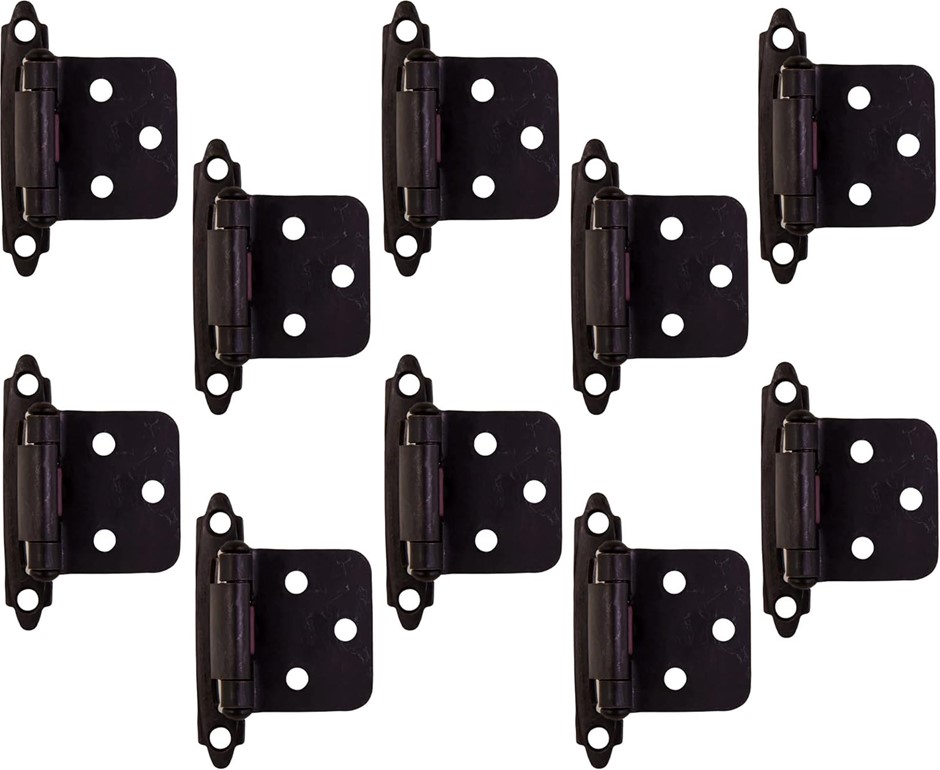 Pack of DESIGN HOUSE 189662-ORB Overlay Hinges for Kitchen Cabinets Oil Rub