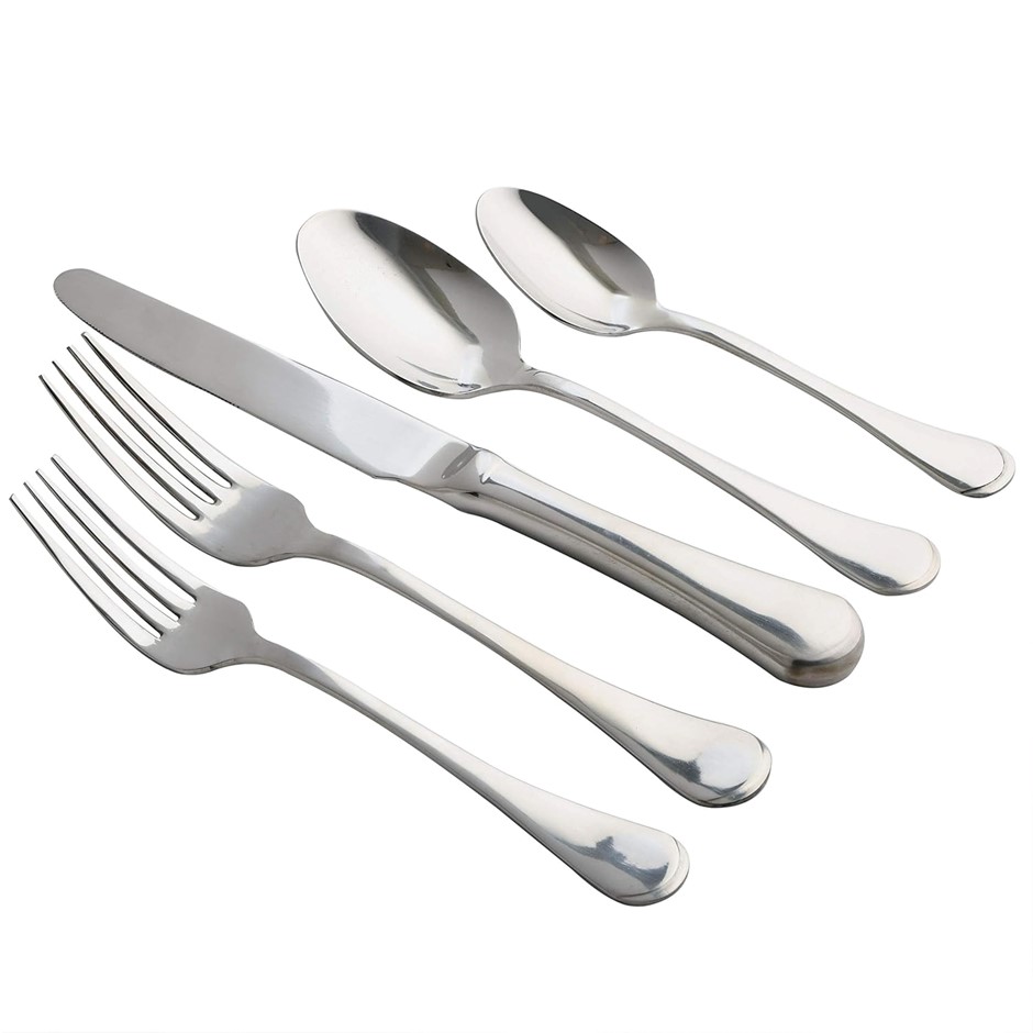 GIBSON Classic Manchester 20-Piece Flatware Set, Stainless Steel. 4 x Salad