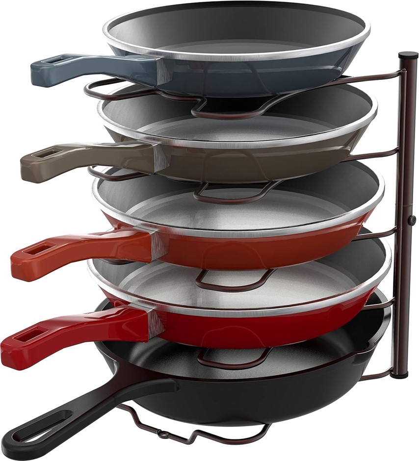 SIMPLE HOUSEWARE 5 Tier Pan Organiser Rack for Kitchen Cabinet and Counter,
