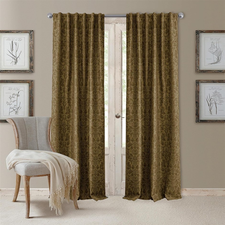 ELRENE HOME Antonia Blackout Rod Pocket/Back Tab Window Curtain Panel, Anti