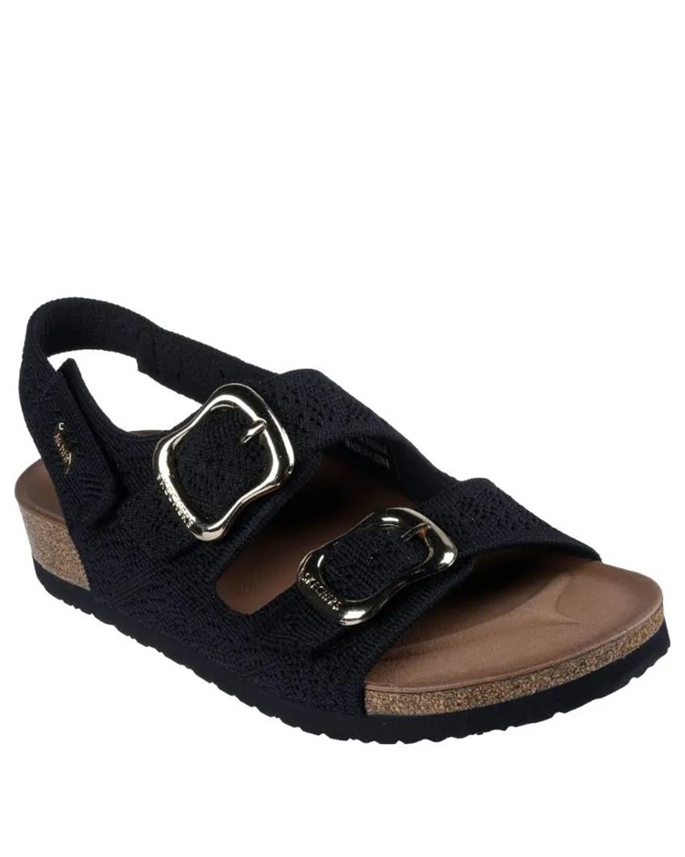 SKECHERS Women's Arch Fit Granola-Special Summer Slide Sandal, Black, 9