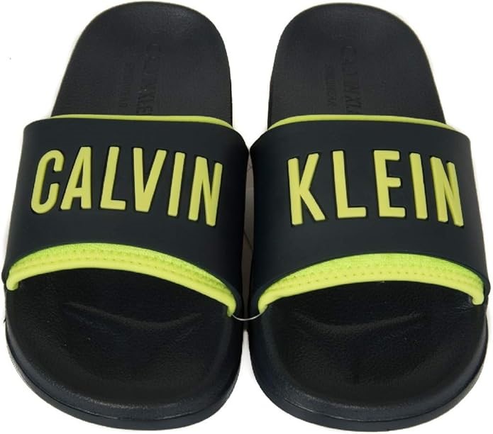 CALVIN KLEIN Men's Intense PWR Slide CKUM SWM Slides, Blue Shadow, 37/38 E