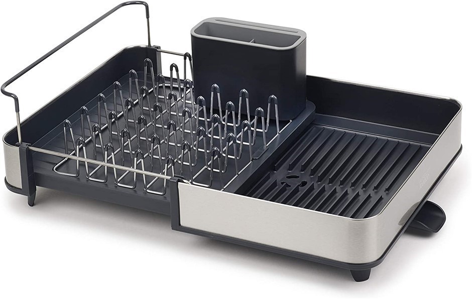 JOSEPH JOSEPH Extend Steel Dish Rack, Grey. 36.4 x 32 x 16.1cm.