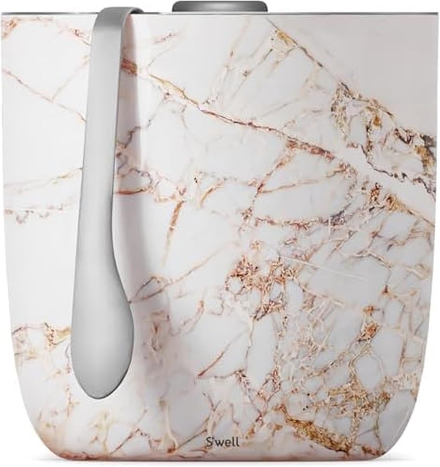 S’well 2L Stainless Steel Ice Bucket with Tongs, Triple-Layer Vacuum Insula