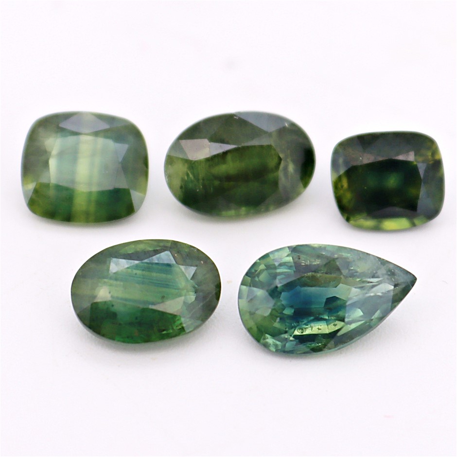 5.83 Carats Green Sapphire Parcel