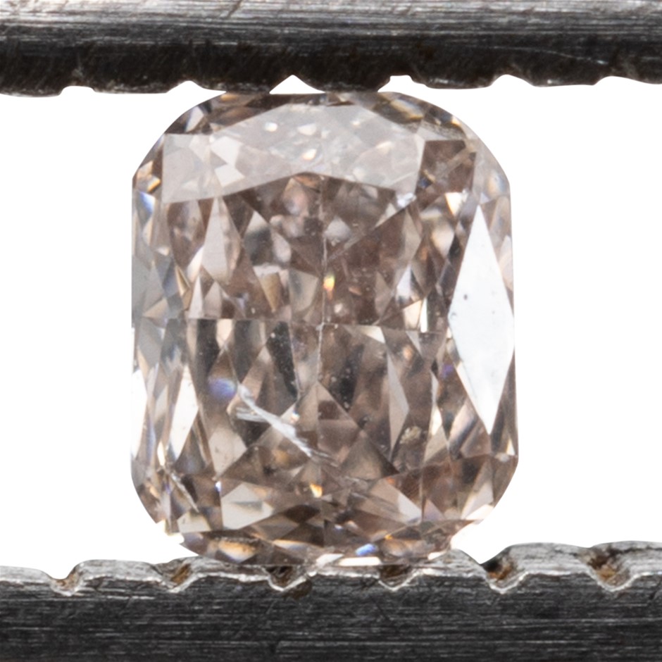 0.07ct Natural Untreated Champagne Pink Diamond