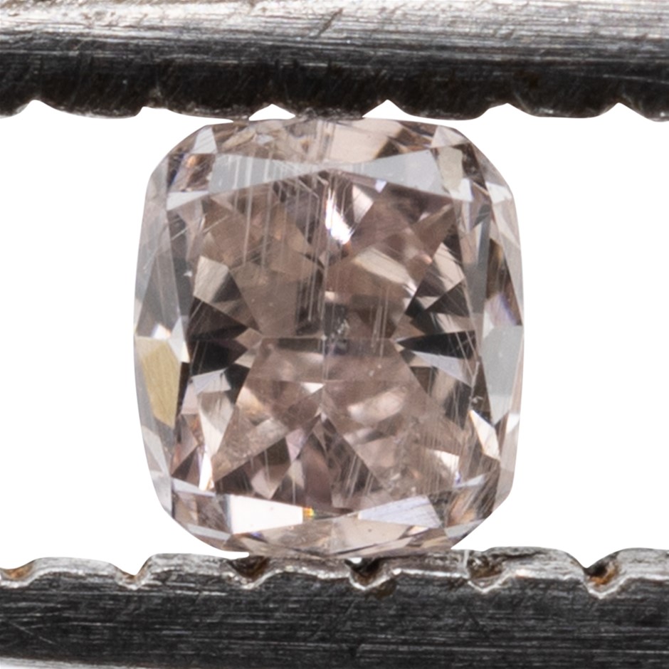 0.08ct Natural Untreated Champagne Pink Diamond