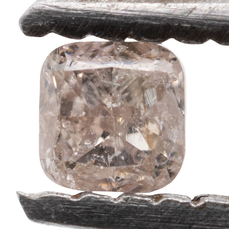 0.08ct Natural Untreated Champagne Pink Diamond