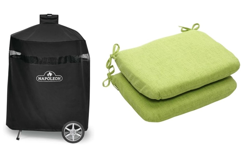 BUNDLE of 2 items: PILLOW PERFECT Indoor/Outdoor Round Seat Cushion 2-Pack