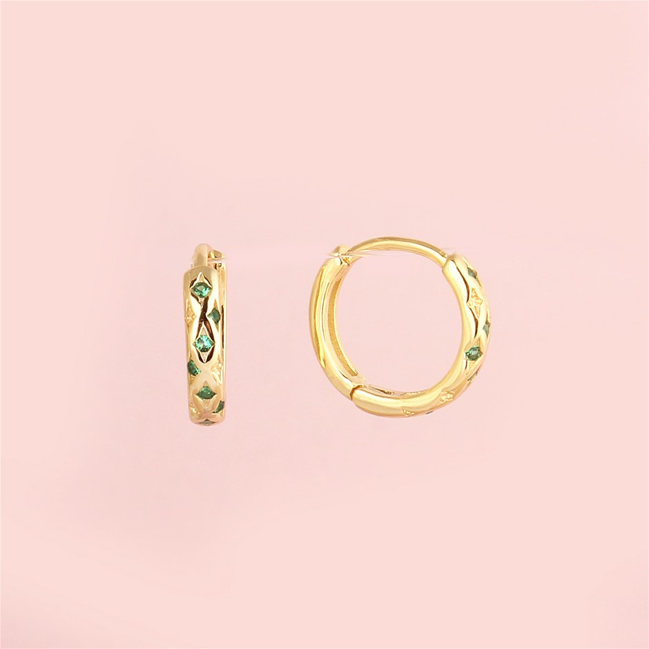 Dainty Huggie Hoop 925 Sterling Silver Earrings- 18K Gold Plated