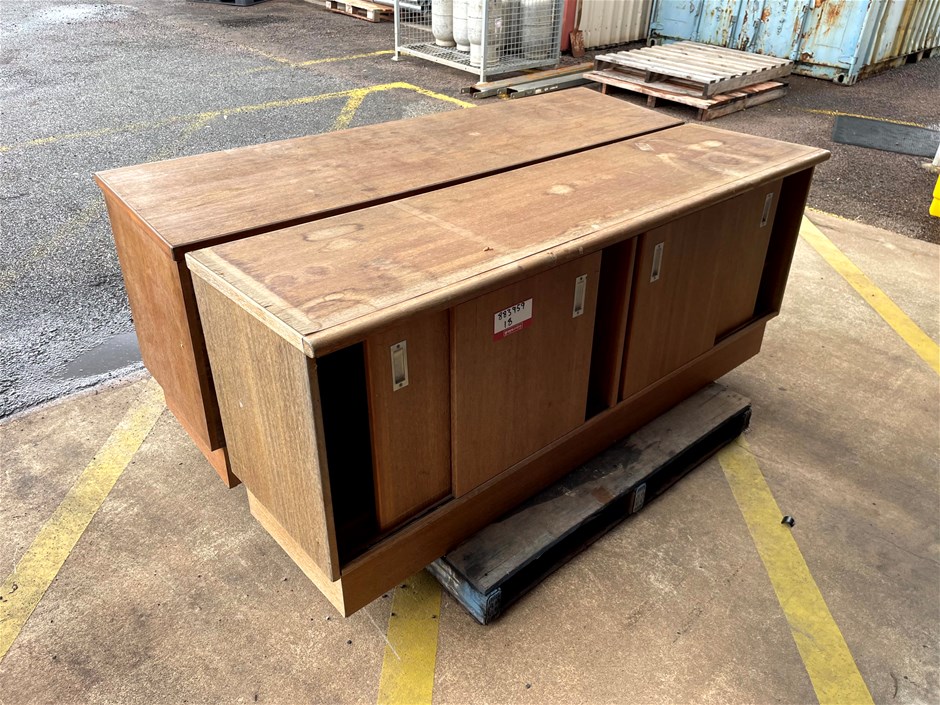 2x Timber Cupboards