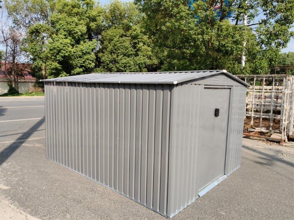 Unused 2025 Landhonor 8ft x 10ft Galvanized Apex Roof Metal Shed LHR-MS0810