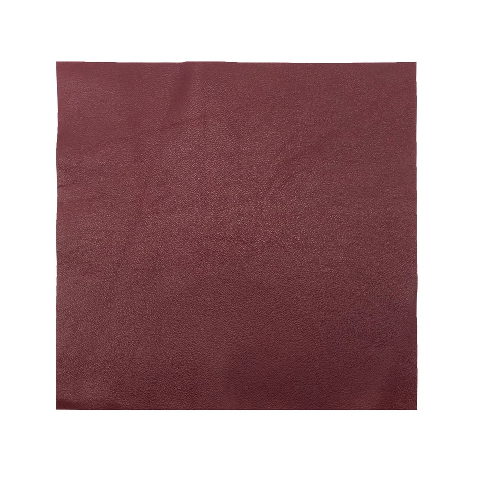 25cm x 25cm AAA Top Grade Burgandy Nappa Lambskin Piece, Remnant Skin, Craf