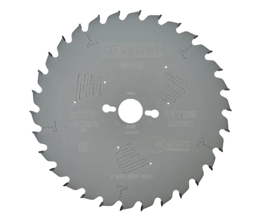 Dewalt Series 60 Circular Saw Blade 250 x 30mm x 30T. NB: Minor use.