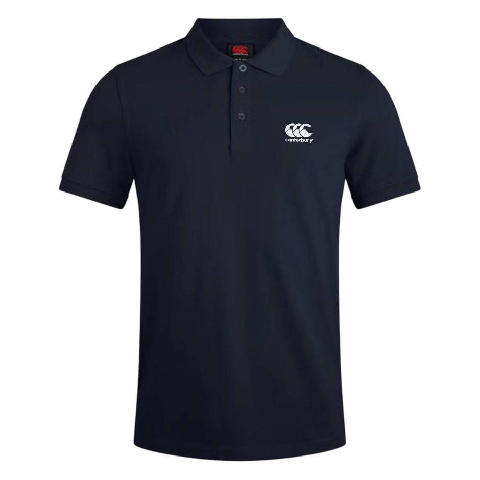 CANTERBURY Men's Anchor Polo, Size XL, 35% Cotton, Navy/White. Buyers Note