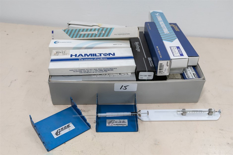 Chromatography Syringes Assorted Sizes and Types