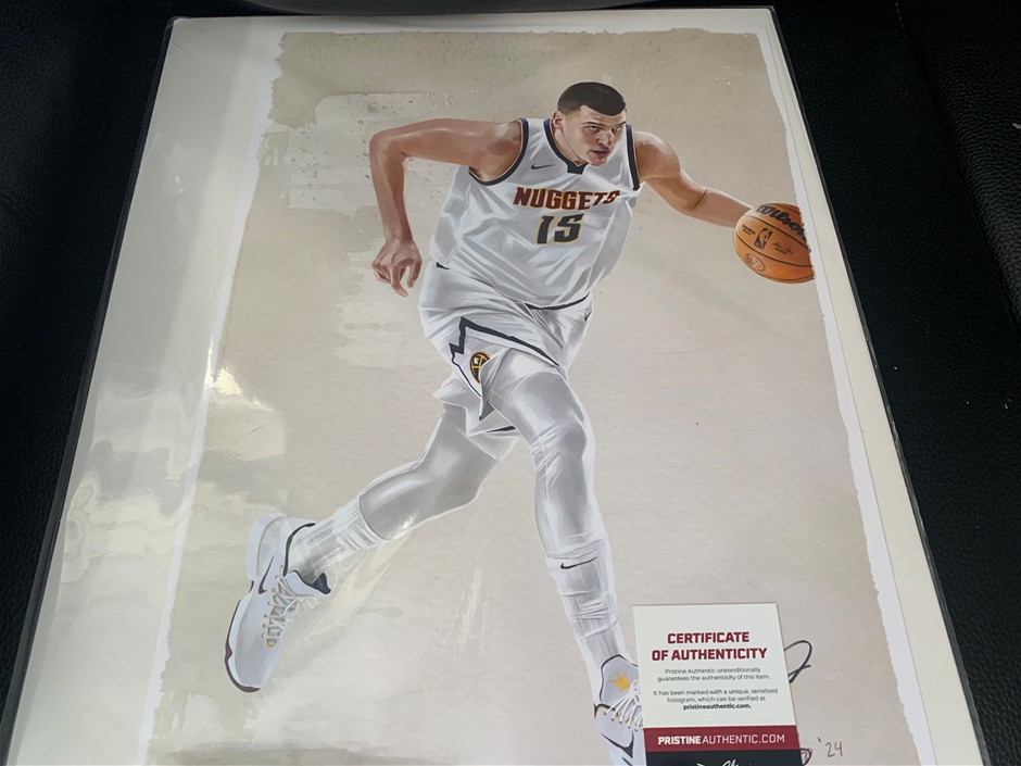 Signed Nikola Jokic Lithograph 13 x 19 inch