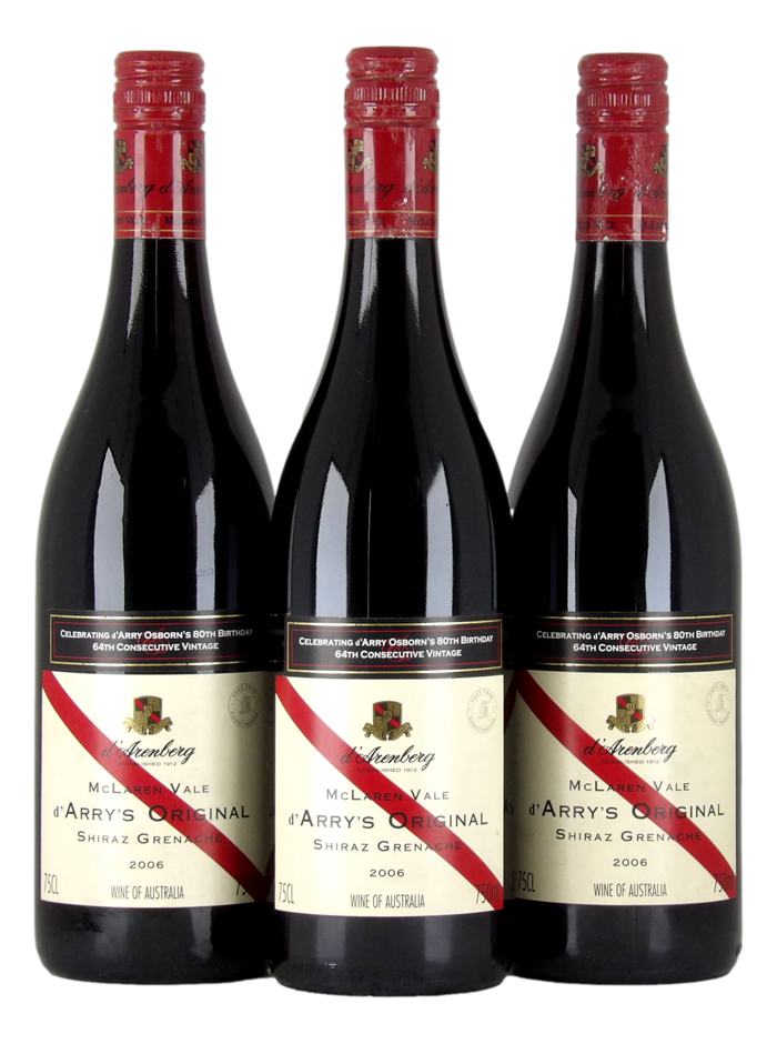 d'Arenberg D'Arrys Blend Red Blend 2006 (3x 750mL), McLaren Vale.