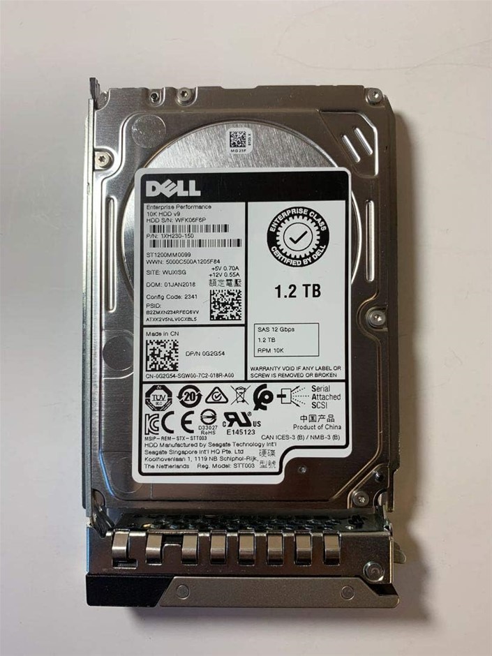 ( 5 Pack ) Dell ST1200MM0099 Hard Disk Drive 1.2TB 2.5inch 10K SAS 12Gbps