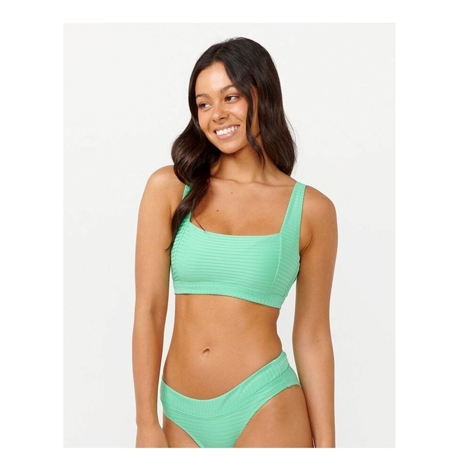 RIP CURL Women's Premium Surf D-DD Crop Bikini Top, Size 2XS, Aqua. RRP: $8