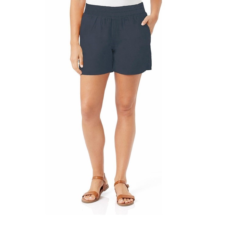BRIGGS Women's Linen Short, Size XL, Navy. Buyers Note - Discount Freight