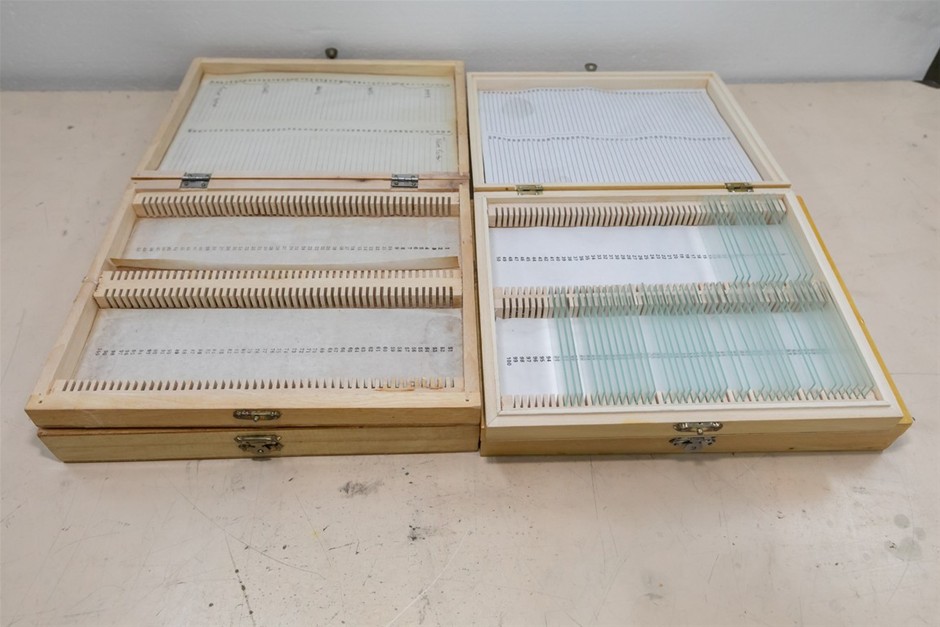 Microscope slide boxes
