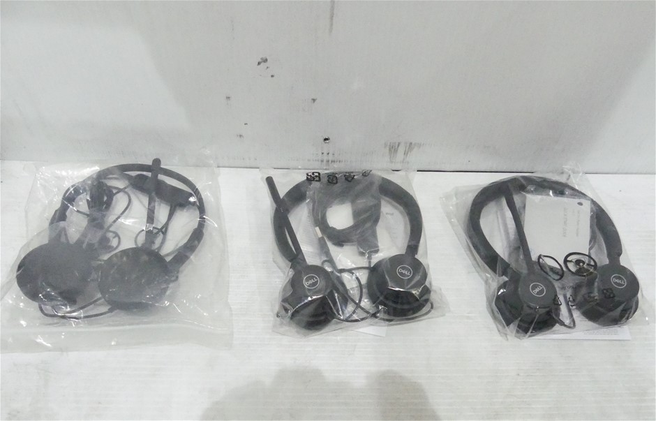 Box Of Dell Assorted Model Headset Approx Includes