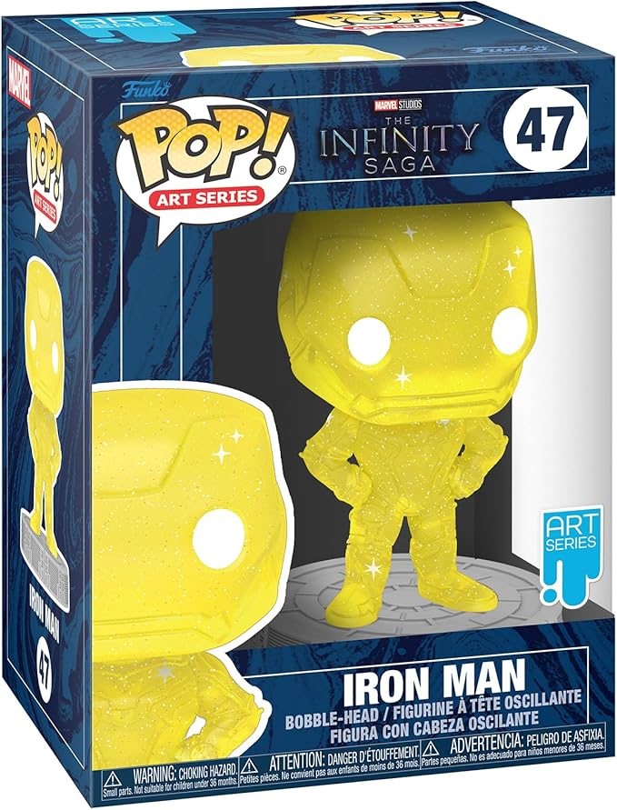 FUNKO POP! Artist Series MARVEL The Infinity Saga Iron Man, 47, Yellow Bobb