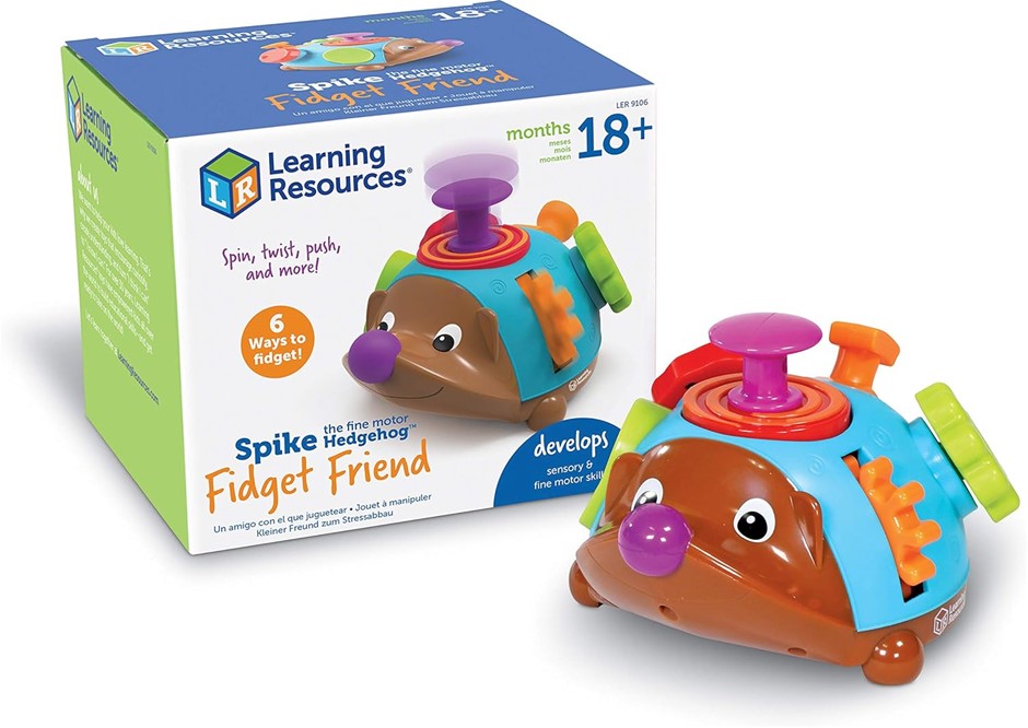 LEARNING RESOURCES Spike the Fine Motor Hedgehog Fidget Friend, Tactile Toy
