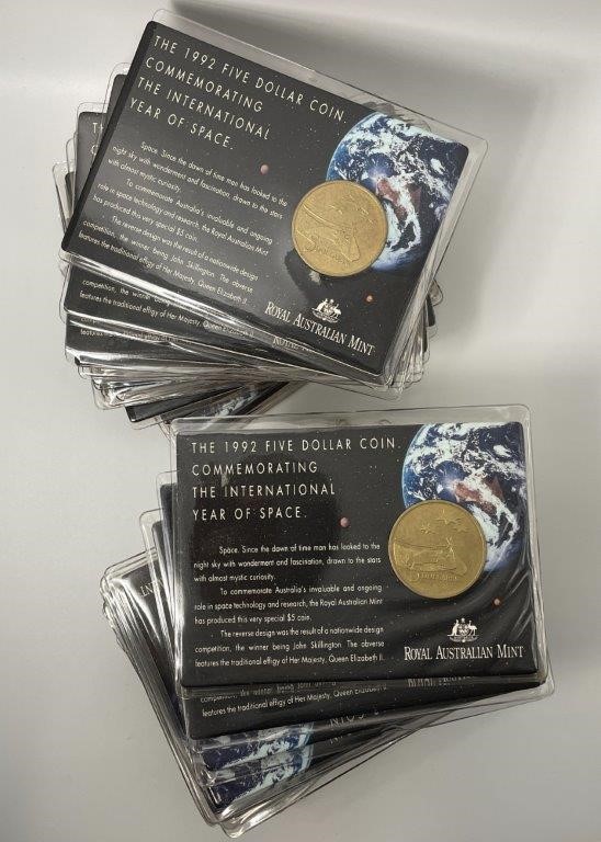 Approx. 38x Queen Elizabeth II Royal Australian Mint Five Dollar Coins