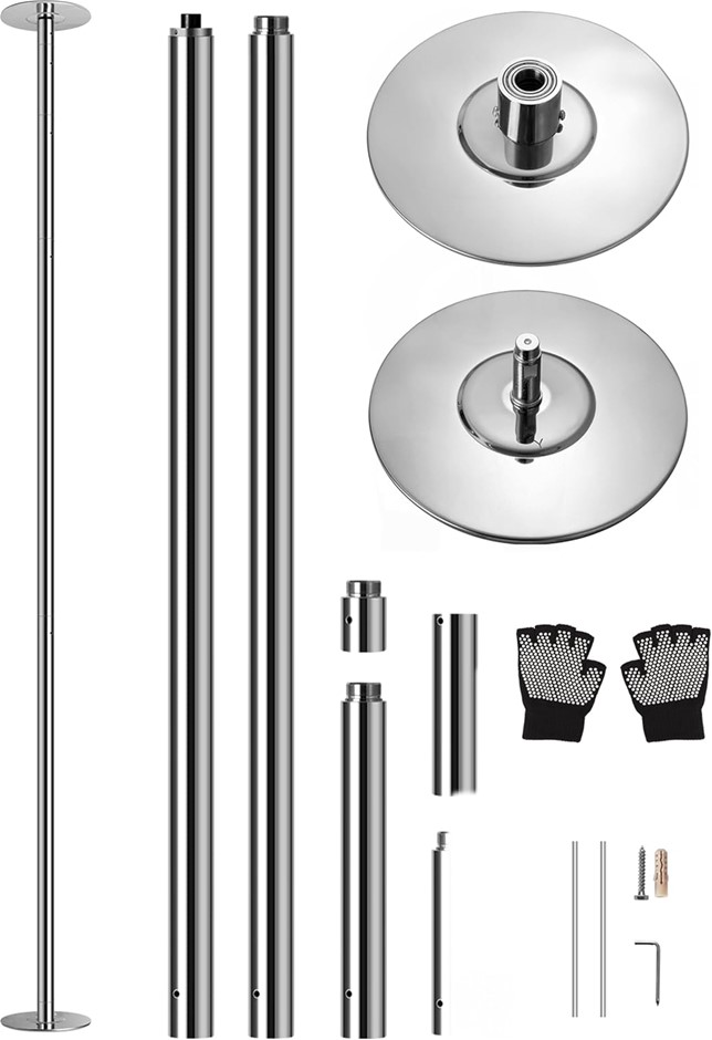 SERENELIFE  45mm Fitness Dance Pole – Static & Spinning Modes, Heavy-Duty R