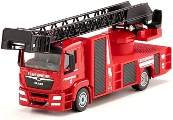 SIKU 2114 MAN TGS Fire Engine Aerial Ladder Unit, Scale 1:50. NB: Slightly