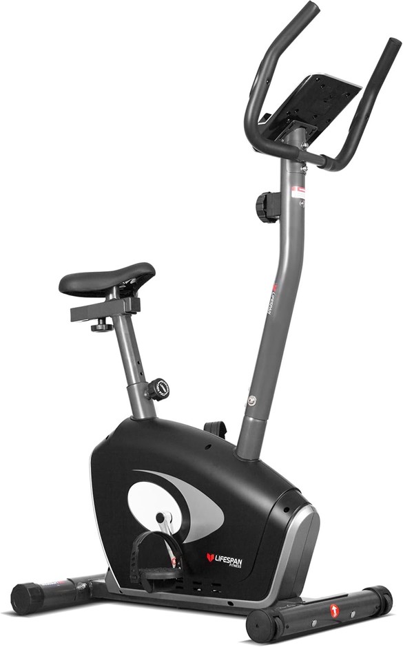 LIFESPAN Exercise Bike, Black, Model EXER-58. NB: Has been used & May be mi