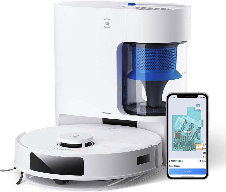 ECOVACS DEEBOT N20 PRO Plus Vacuum Robot with Mopping Function, 8000Pa Suct