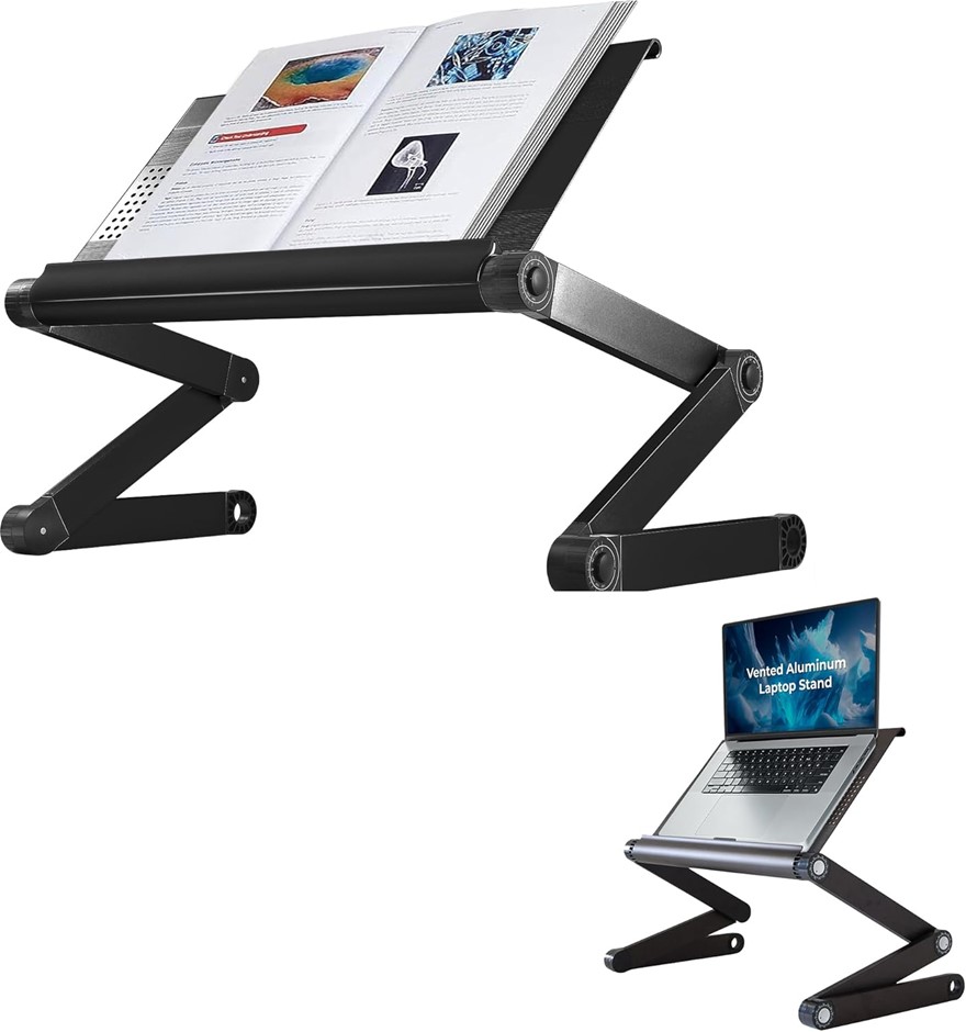 UNCAGED ERGONOMICS Portable Adjustable Book Holder/Laptop Stand for Reading