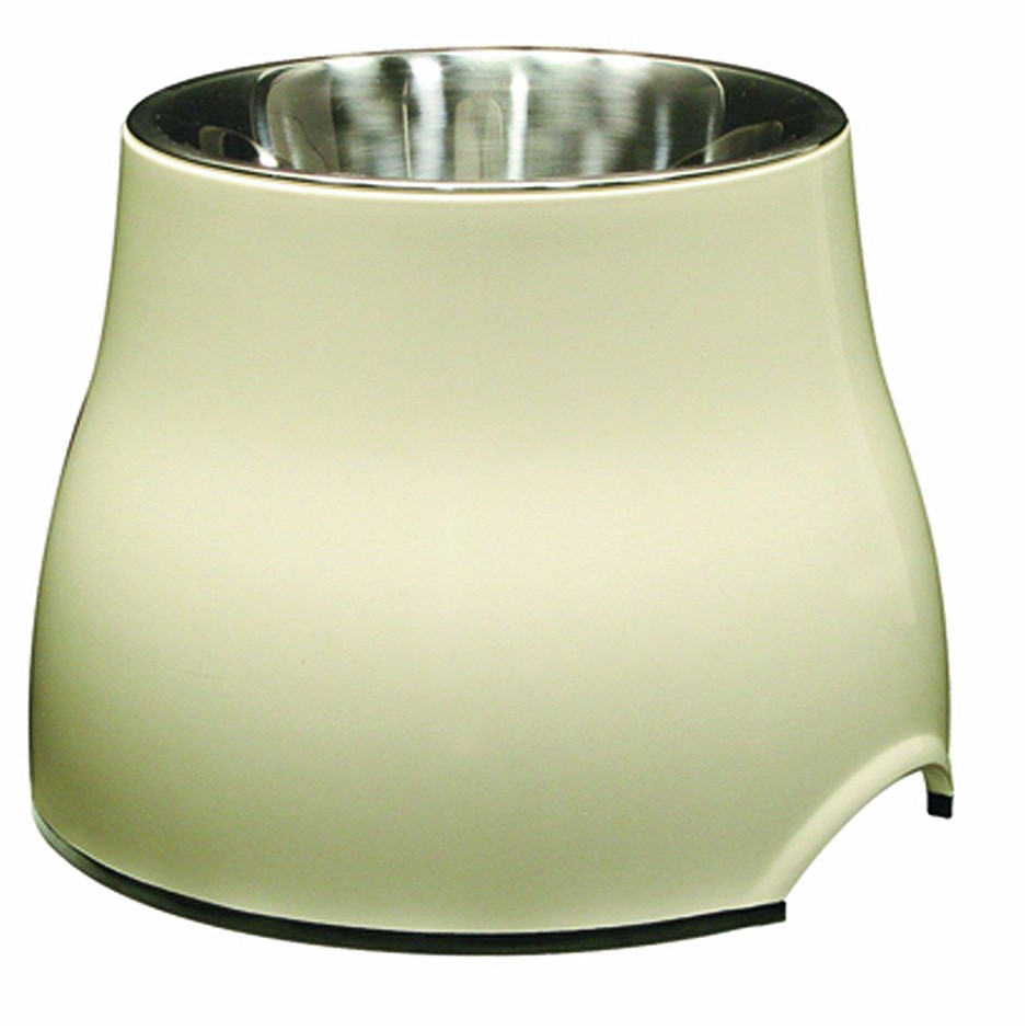 Elevated Dog Bowl Dish Raised Bowl White 900ml